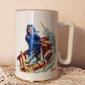 VTG 1985 Norman Rockwell Sailor Ceramic Mug